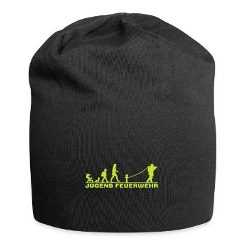 Jugend Feuerwehr Evolution Lustig Neongelb Lustig - Jersey-Beanie - Schwarz - Vorne