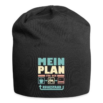 Rentner Rente Traktor Spruch für Landwirt Bauern - Jersey-Beanie - Schwarz - Vorne