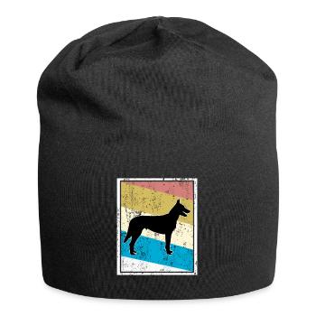 Hollandse Herder Hunde Vintage Retro - Jersey-Beanie - Schwarz - Vorne