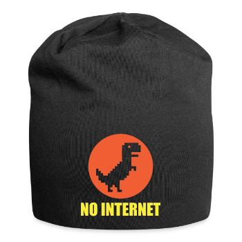 Pas de dinosaures sur Internet - Bonnet en jersey - noir - Devant