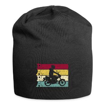 Cyclomoteur Mofa Papa Retro pour les conducteurs de cyclomoteurs père grand-père - Bonnet en jersey - noir - Devant