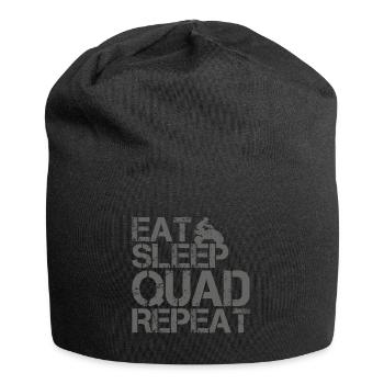 Quad Bike Eat Sleep Grunge saying for quad riders - Jersey Beanie - black - Front