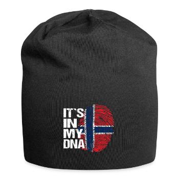 Norwegen Flagge Fingerabdruck DNA Spruch Lustig - Jersey-Beanie - Schwarz - Vorne