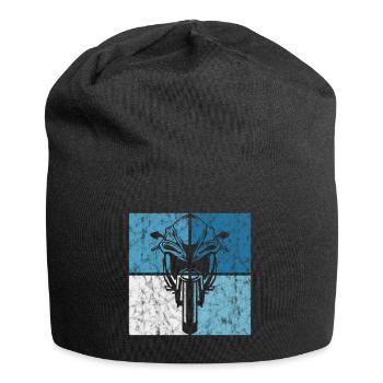 Motorradfahrer Biker Retro Motorrad Motorräder - Jersey-Beanie - Schwarz - Vorne