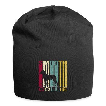 Kurzhaarcollie Kurzhaar Collie Retro Silhouette - Jersey-Beanie - Schwarz - Vorne