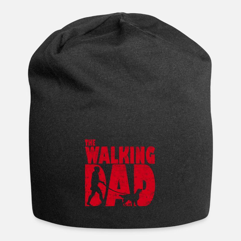 Flat Coated Retriever The Walking Dad - Jersey-Beanie - Schwarz
