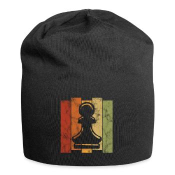 Échecs rétro échecs d’échecs - Bonnet en jersey - noir - Devant