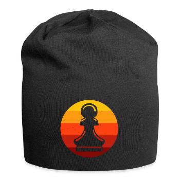 Échecs de jeu d’échecs de jeu d’échecs - Bonnet en jersey - noir - Devant