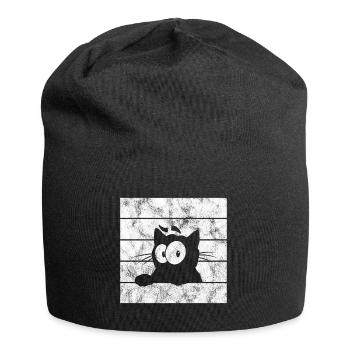 Chat chat Chat Miau Chat - Bonnet en jersey - noir - Devant