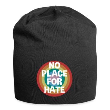 Pas de place pour la haine de la tolérance Diversité - Bonnet en jersey - noir - Devant