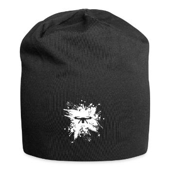 Drohne - Jersey-Beanie - Schwarz - Vorne