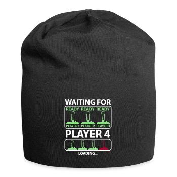 Schwangerschaft verkünden Baby 4 Kind viertes - Jersey-Beanie - Schwarz - Vorne