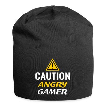 Angry Gamer Zocker lustige Sprüche Wut zocken - Jersey-Beanie - Schwarz - Vorne