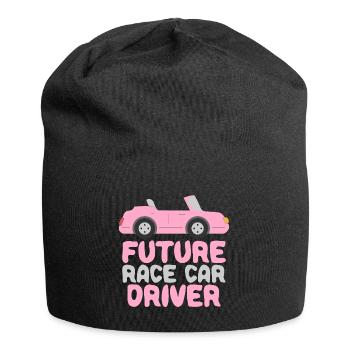 Futur Pilote de voiture de course Voiture de course Baby Girl Rose - Bonnet en jersey - noir - Devant