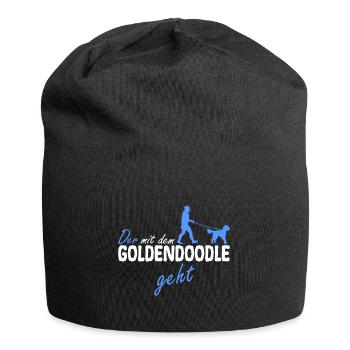 Goldendoodle Doodle Hund der mit dem geht Dad Papa - Jersey-Beanie - Schwarz - Vorne