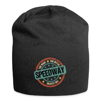 Speedway Motorrad Motorbike Dad Vintage Lustig - Jersey-Beanie - Schwarz - Vorne
