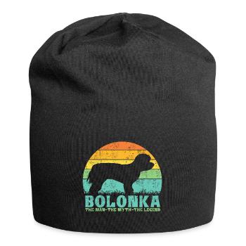 Bolonka Zwetna Chien Papa Papa Vintage Style Rétro - Bonnet en jersey - noir - Devant