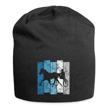 Trotting Horse Horses Trotting Racing Horse Racing - Jersey Beanie - black - Front
