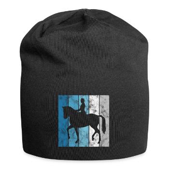 Dressurreiten Dressurreiter Reiten Reiter Pferd - Jersey-Beanie - Schwarz - Vorne