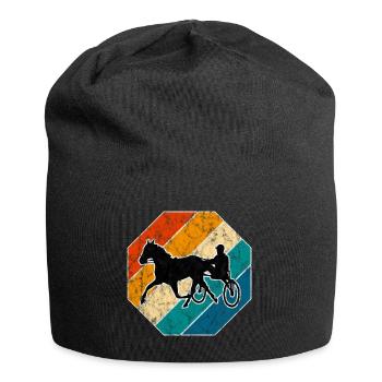 Trotteur trotter dans un style rétro ou vintage - Bonnet en jersey - noir - Devant