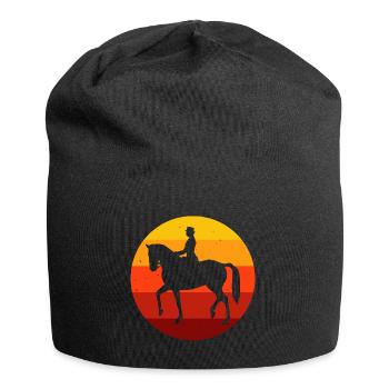 Dressur Dressurreiten Dressurreiter Reiten Pferd - Jersey-Beanie - Schwarz - Vorne