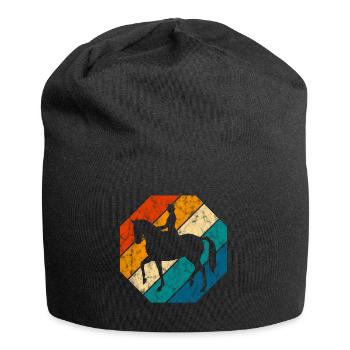 Dressur Dressurreiten Dressurreiter Reiten Pferd - Jersey-Beanie - Schwarz - Vorne