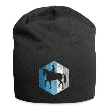 Dressur Dressurreiten Dressurreiter Reiten Pferd - Jersey-Beanie - Schwarz - Vorne