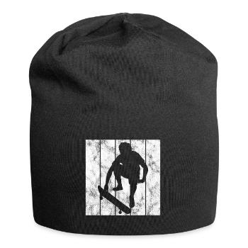 Skateboard Skateboarder Skater Skate Skateing - Jersey Beanie - black - Front