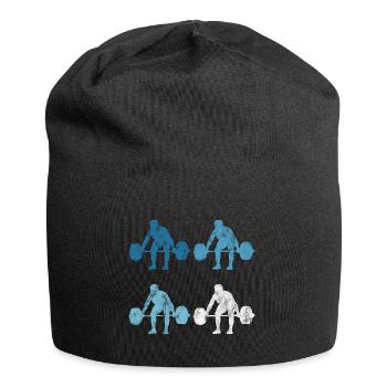 Bodybuilding Bodybuilder GYM Fitnessstudio Retro - Jersey Beanie - black - Front