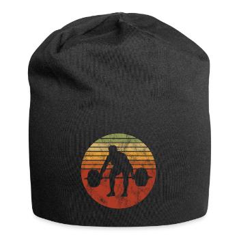 Bodybuilding Bodybuilder GYM Fitnessstudio Retro - Jersey Beanie - black - Front