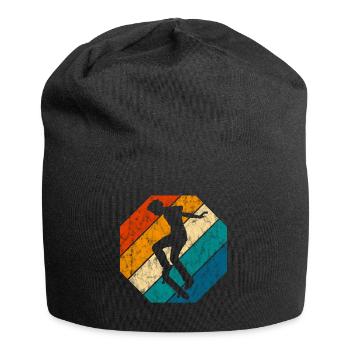 Skateboard Skateboarder Skater Skate Skateing - Jersey Beanie - black - Front