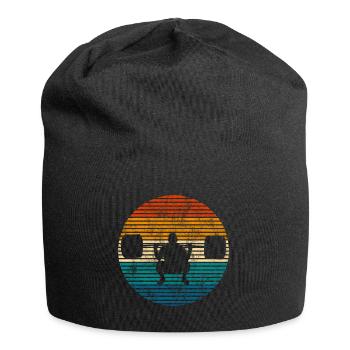 Bodybuilding Bodybuilder GYM Fitnessstudio Retro - Jersey Beanie - black - Front