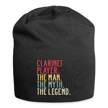 Joueur de clarinette Papa dit Joueur de clarinette - Bonnet en jersey - noir - Devant