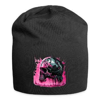 Cyborg Schädel Totenkopf - Jersey-Beanie - Schwarz - Vorne