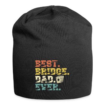Joueur de bridge Papa Paroles de joueur de bridge Humour Meilleur - Bonnet en jersey - noir - Devant
