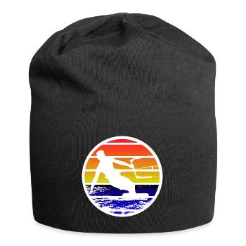 Kitesurfer Sonnenuntergang - Jersey-Beanie - Schwarz - Vorne