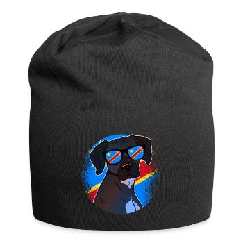 Demokratische Republik Kongo - Jersey-Beanie - Schwarz - Vorne