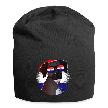 Kroatien - Jersey-Beanie - Schwarz - Vorne