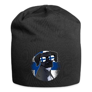 Finnland - Jersey-Beanie - Schwarz - Vorne