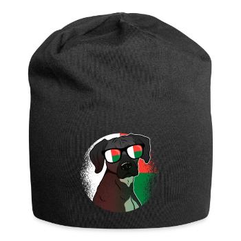 Madagaskar - Jersey-Beanie - Schwarz - Vorne