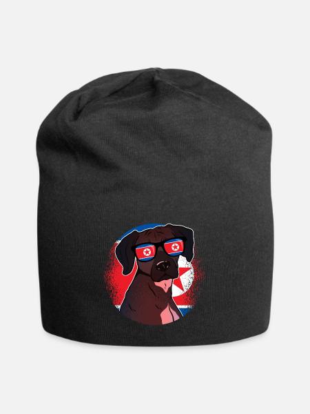 Corea del Norte - Gorro holgado de tela de jersey - negro