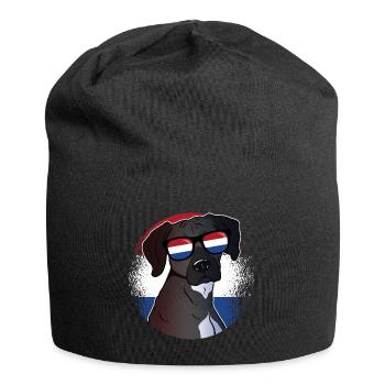 Niederlande - Jersey-Beanie - Schwarz - Vorne