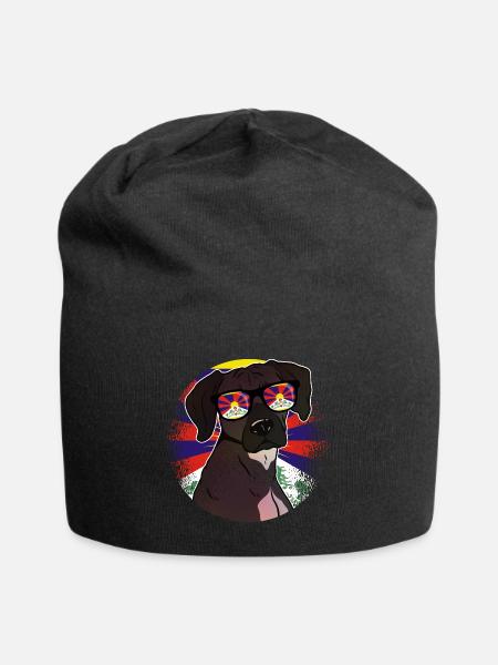 Tibet - Bonnet en jersey - noir