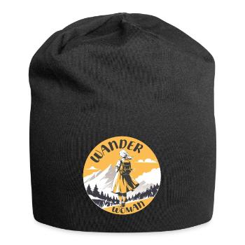 Wander Woman Retro Style - Jersey-Beanie - Schwarz - Vorne