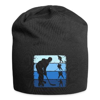 Hockey sur glace Hockey rétro Joueurs de hockey sur glace - Bonnet en jersey - noir - Devant