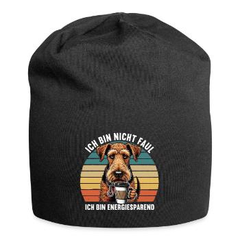 Ich Bin Nicht Faul Airedale Terrier Airedales - Jersey-Beanie - Schwarz - Vorne
