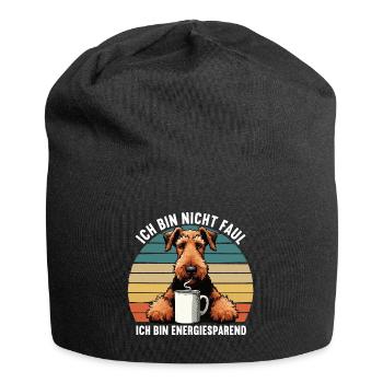 Ich Bin Nicht Faul Airedale Terrier Airedales - Jersey-Beanie - Schwarz - Vorne