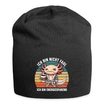 Ich Bin Nicht Faul Axolotl Axolotlbesitzer Molch - Jersey-Beanie - Schwarz - Vorne
