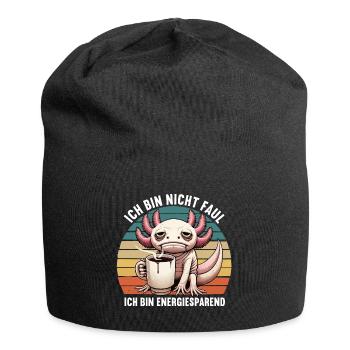 Ich Bin Nicht Faul Axolotl Axolotlbesitzer Molch - Jersey-Beanie - Schwarz - Vorne
