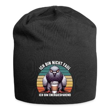 Ich Bin Nicht Faul Taube Tauben Taubenzüchter - Jersey-Beanie - Schwarz - Vorne